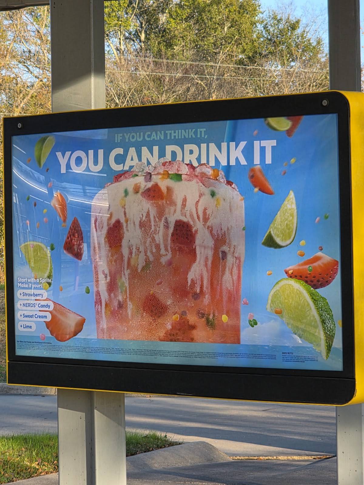 Sonic Drive-In меню