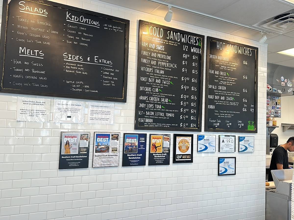 Southern Craft Sandwiches меню