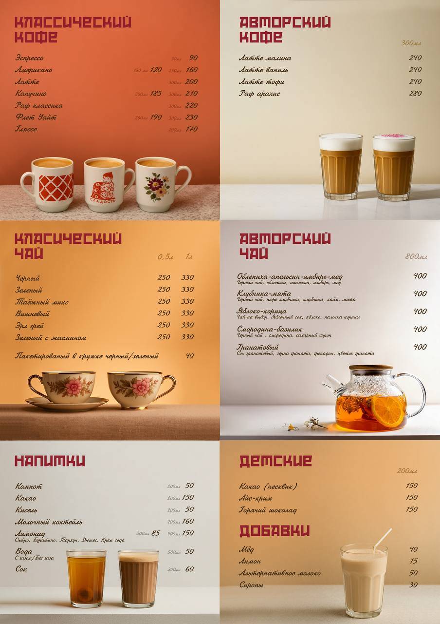 Советская кондитерская меню