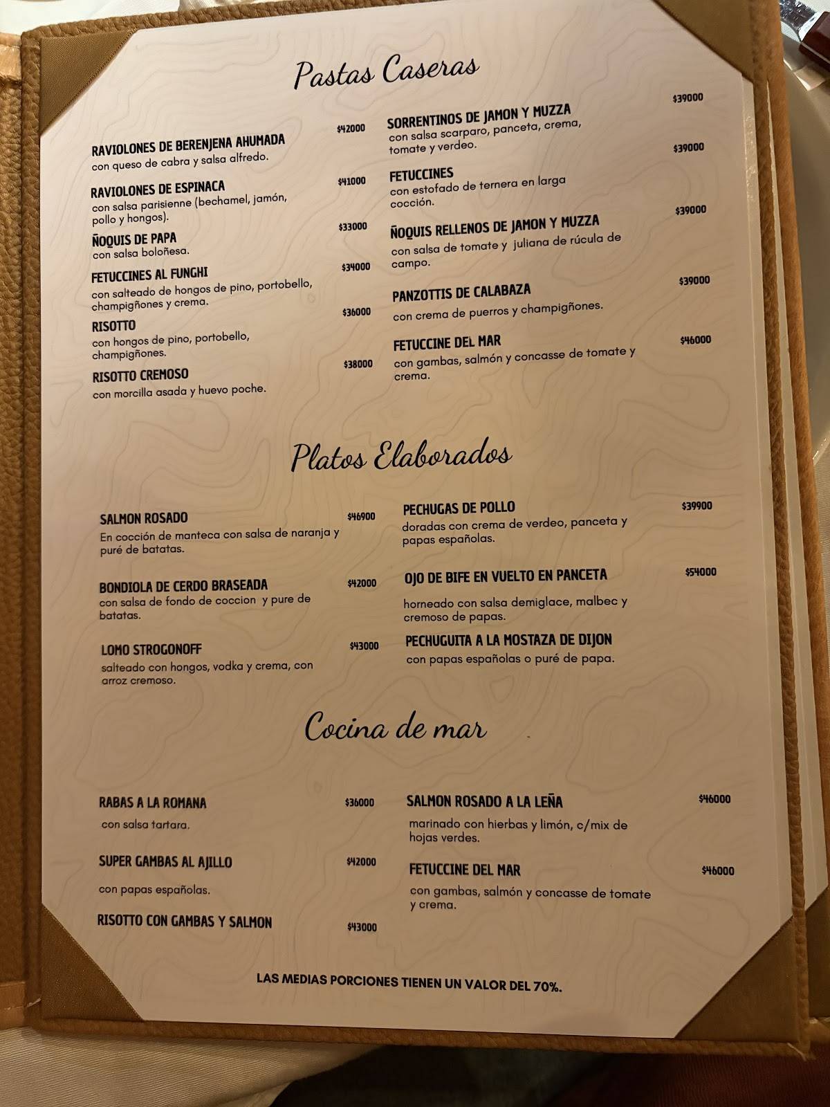 Restaurante Estilo Criollo меню