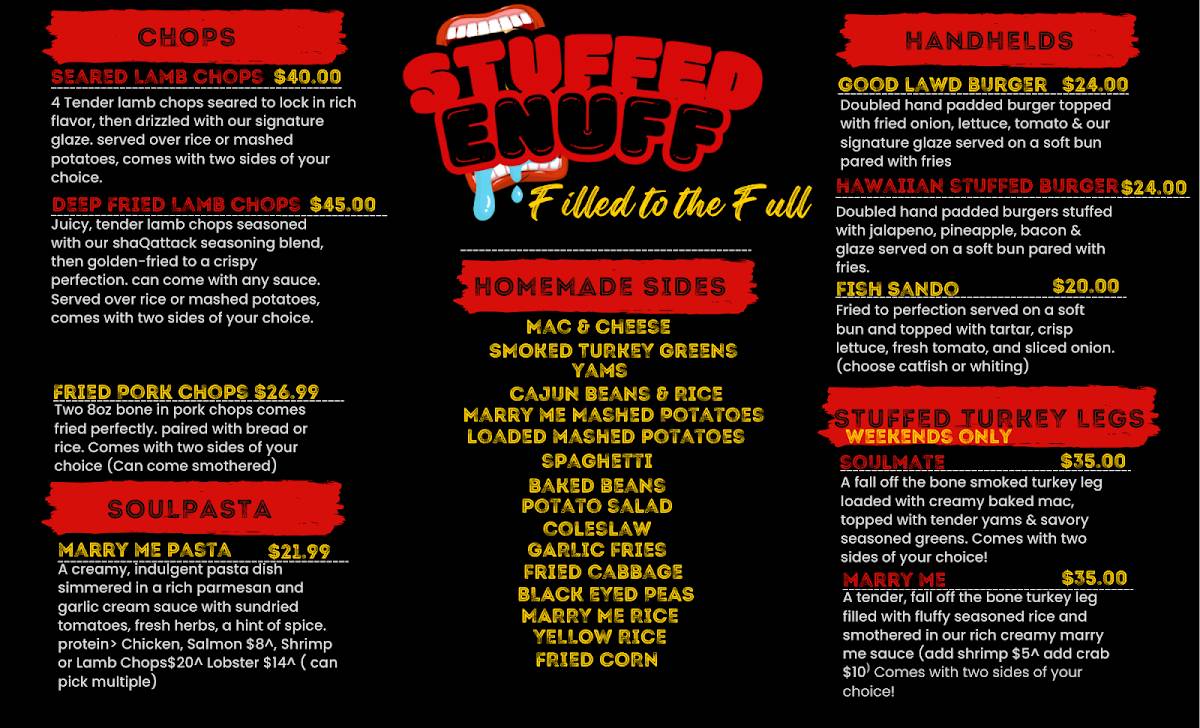 StuffedEnuff меню