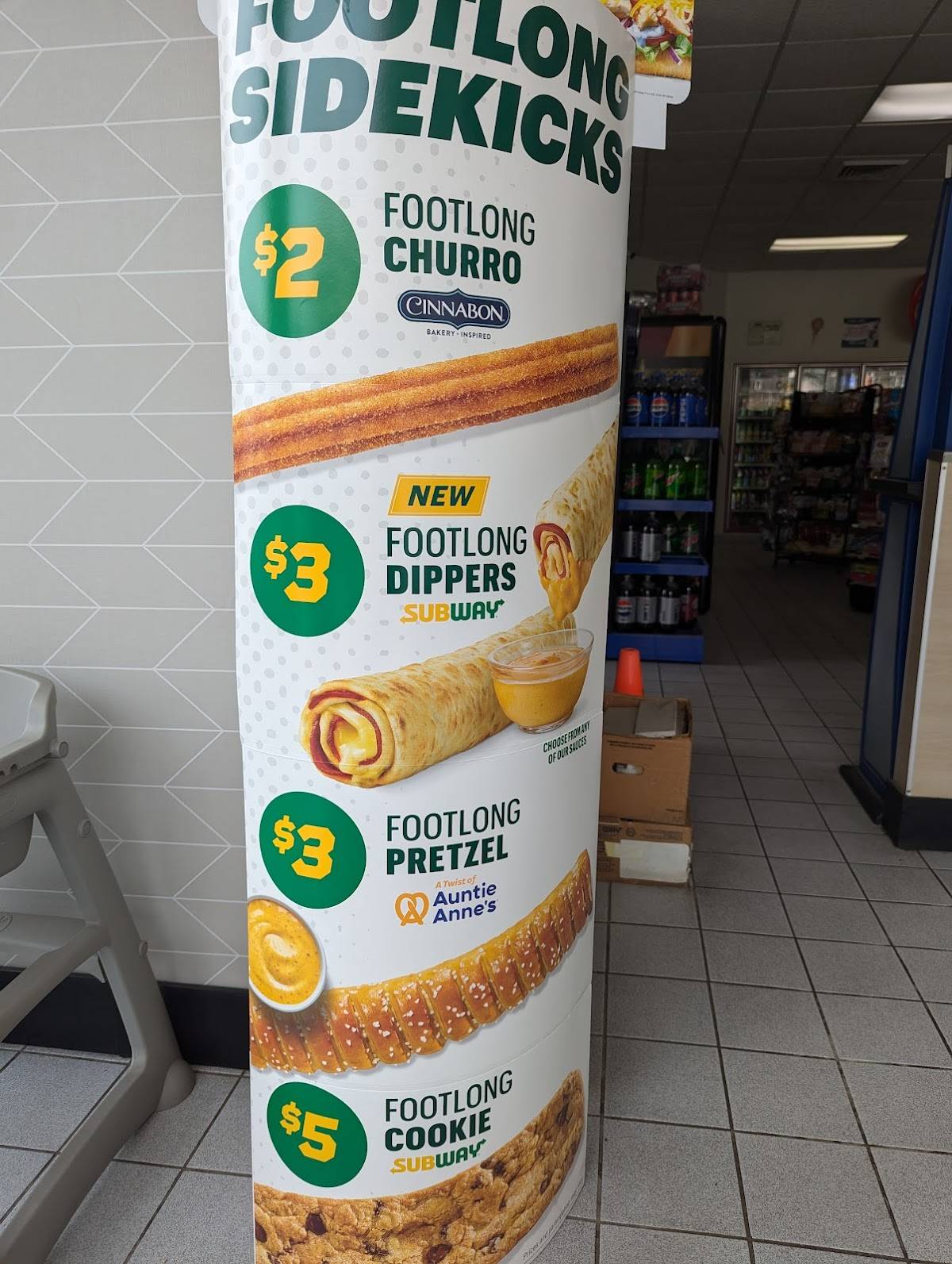 Subway меню