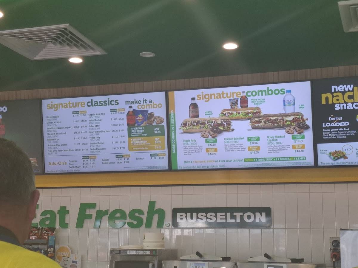 Subway меню