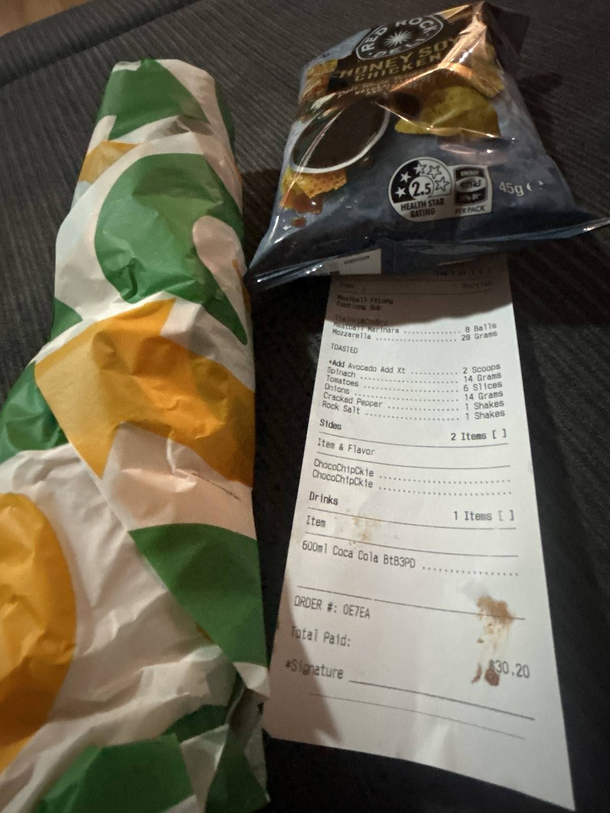 Subway меню
