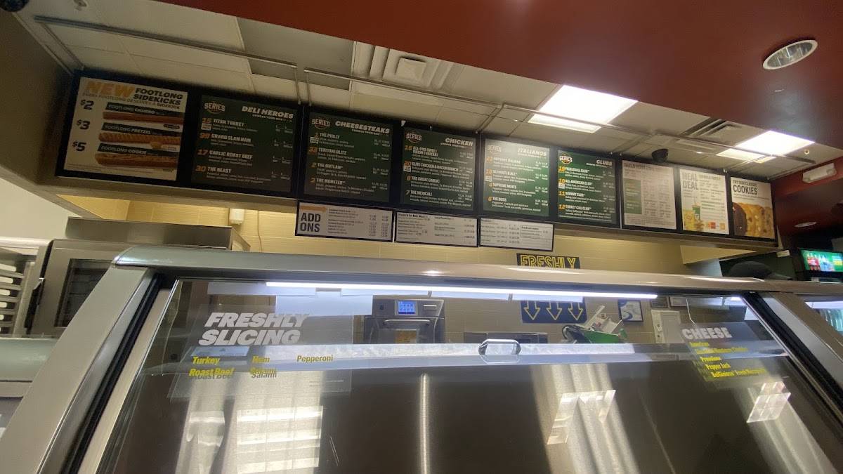 Subway меню