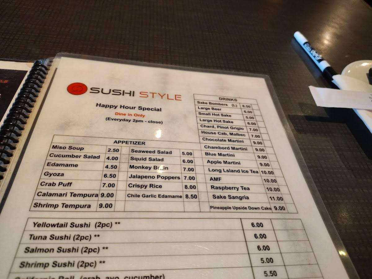 Sushi Style меню