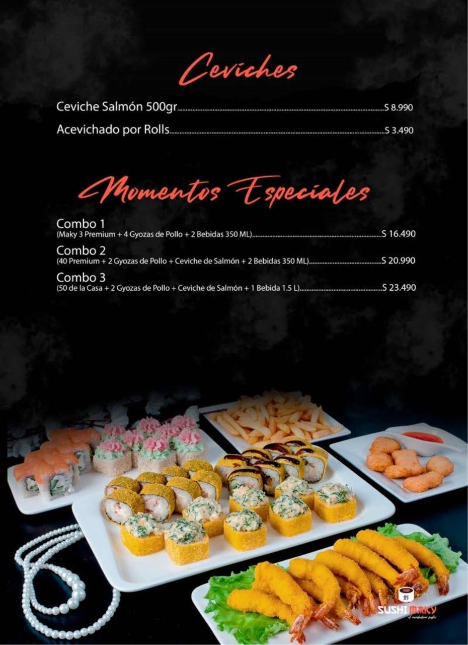 Sushimaky las Rastras меню