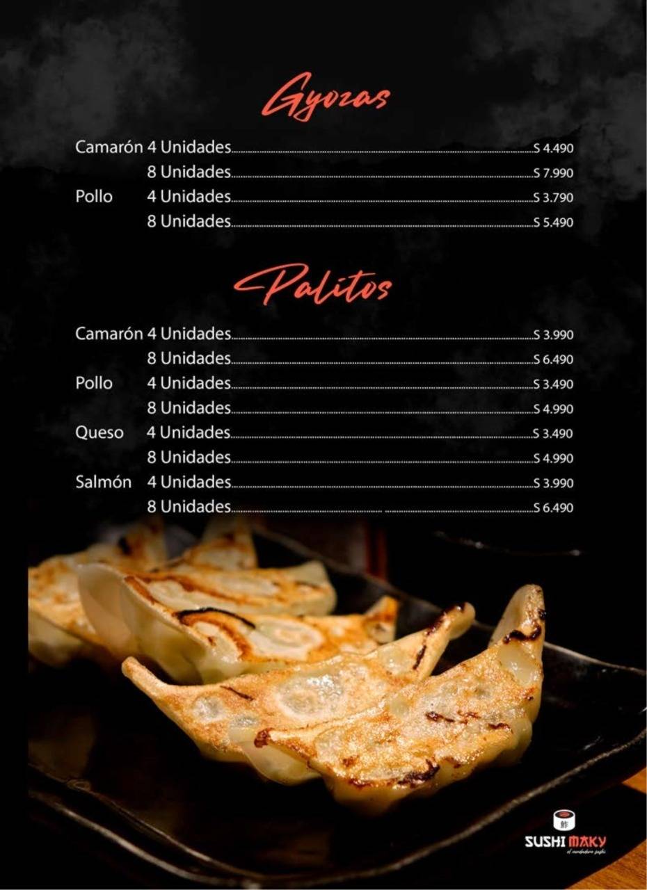 Sushimaky las Rastras меню