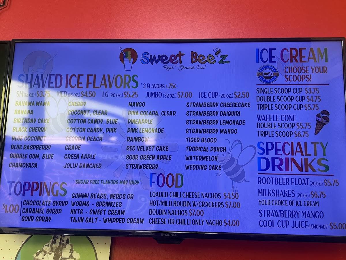 Sweet Bee'z x Mr Fricklz Shaved Ice & Pickles меню