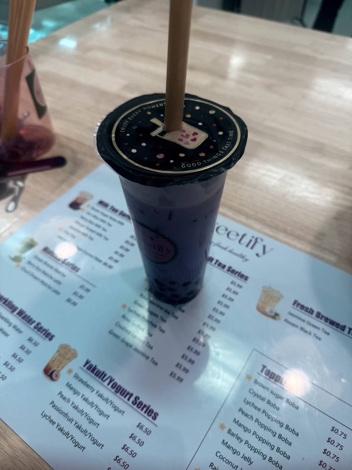 Sweetify меню