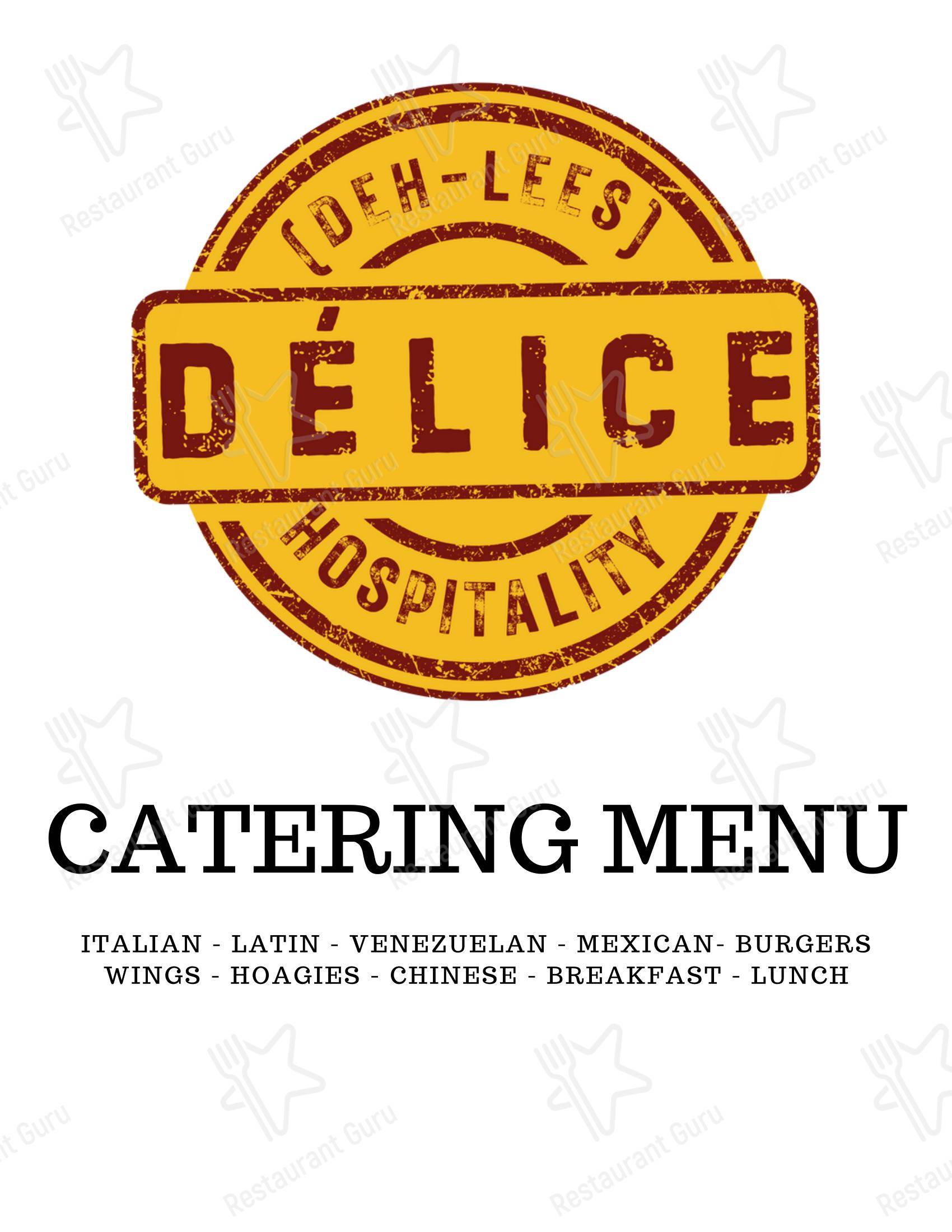 Table Délice Hospitality в Хьюстоне - Меню