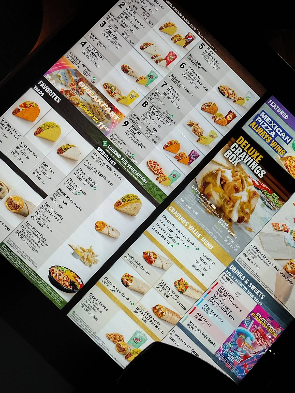Taco Bell меню
