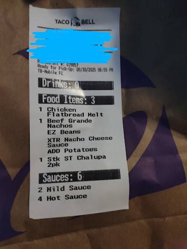 Taco Bell меню