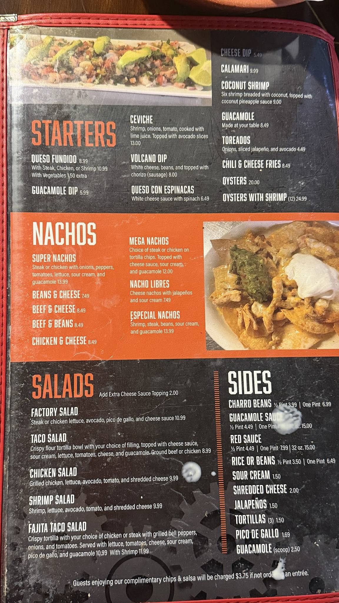 Taco Factory Sports Bar and Grill меню