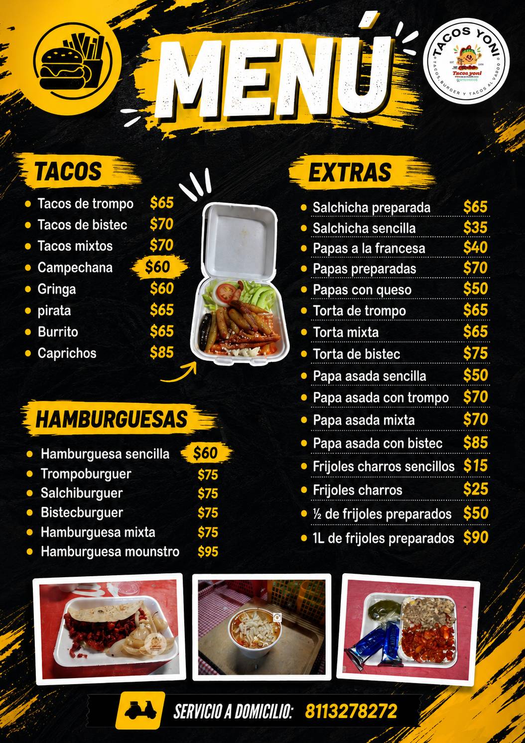 Tacos Yoni меню