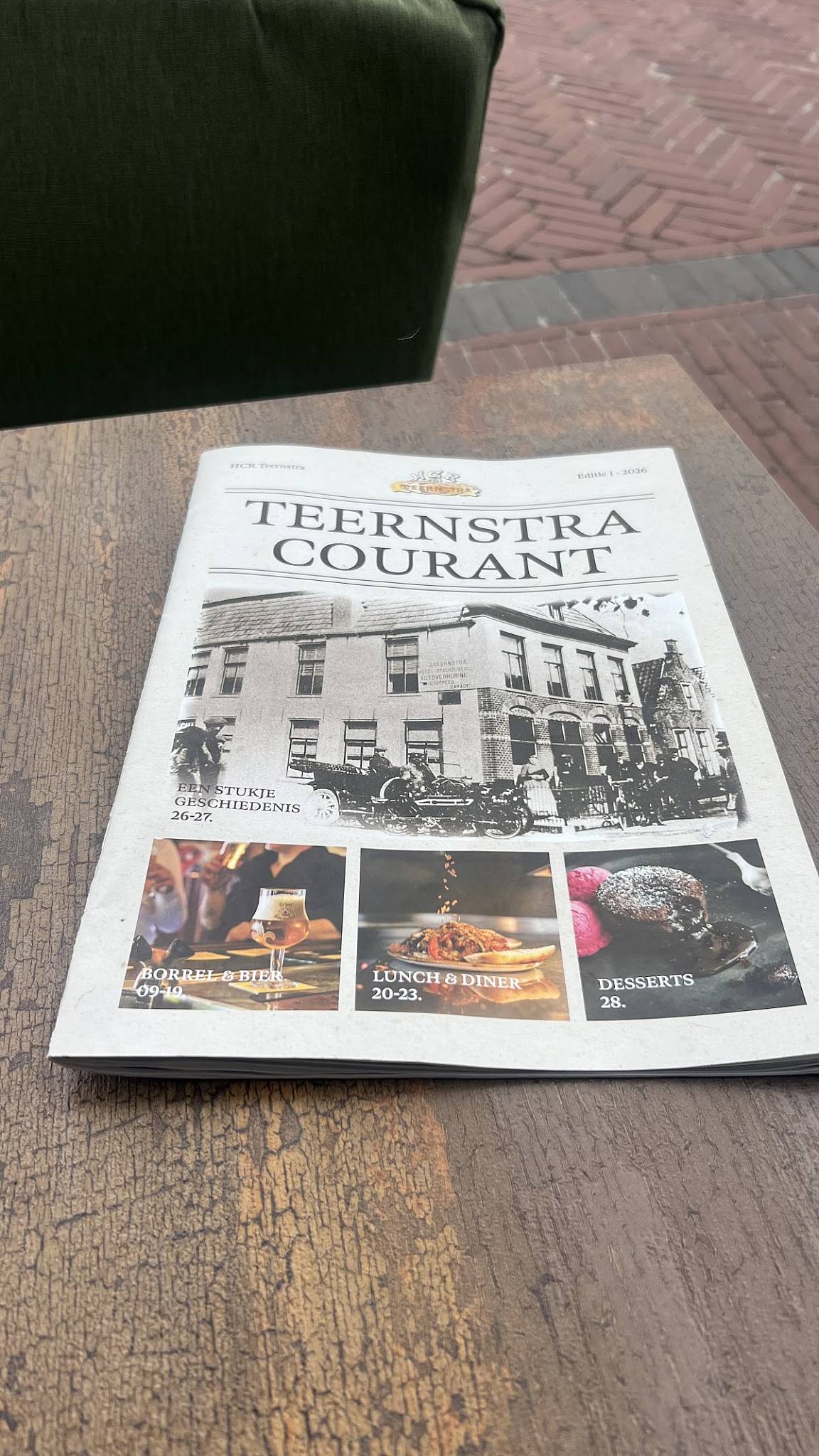 Teernstra меню