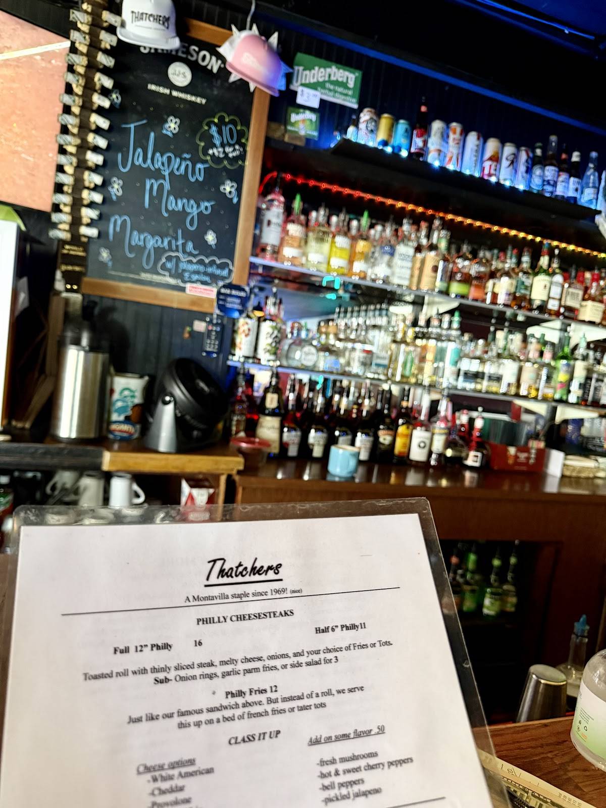 Thatchers меню