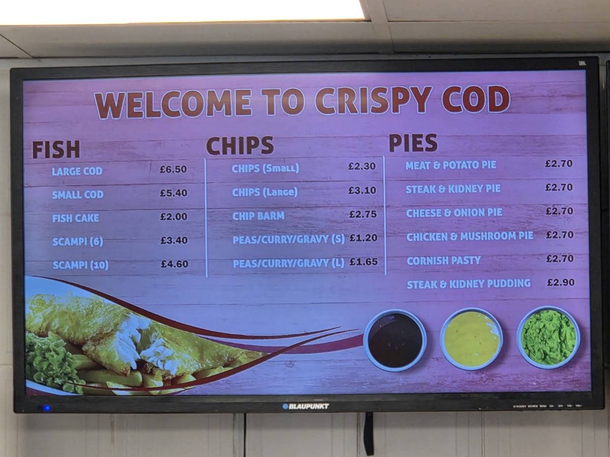 The Crispy Cod меню