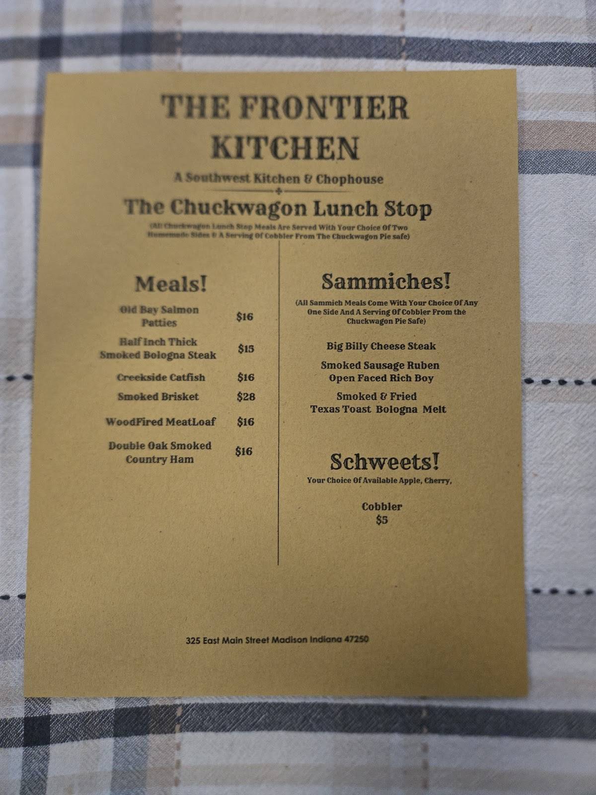 The Frontier Kitchen меню