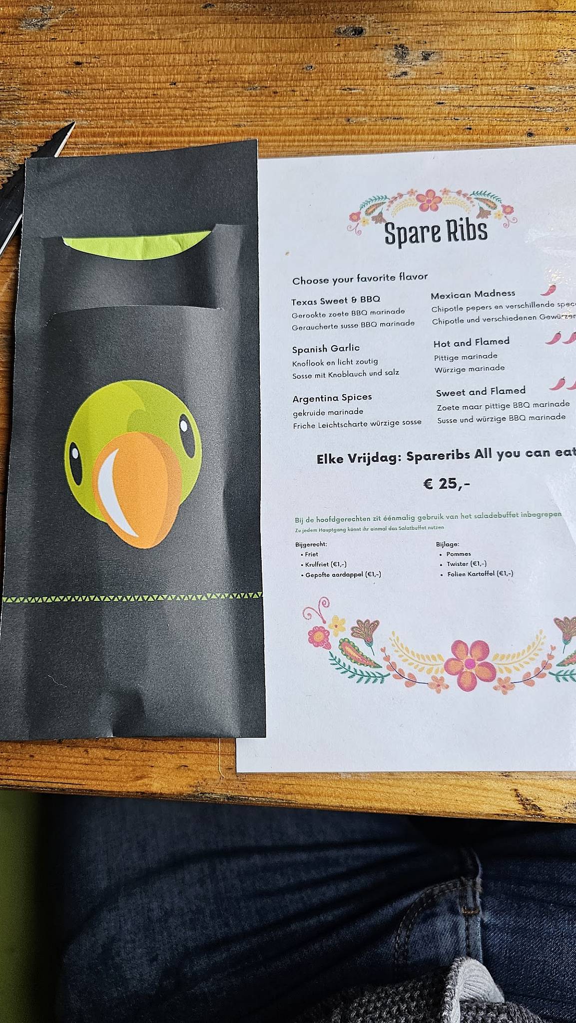 The Green Parrot меню