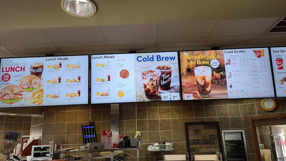 Tim Hortons меню