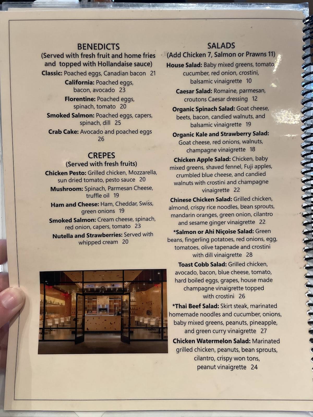 Toast Restaurant меню