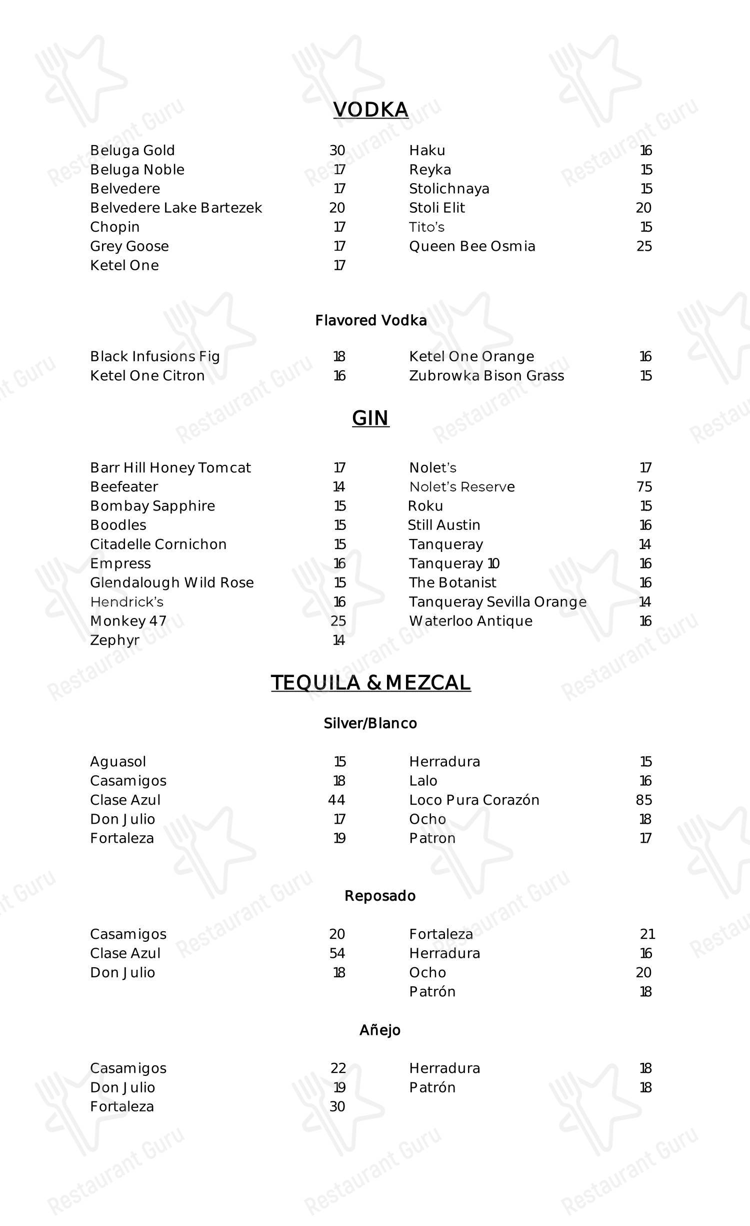 Boronia Catering Menu Pack ресторана Tony's в Хьюстоне