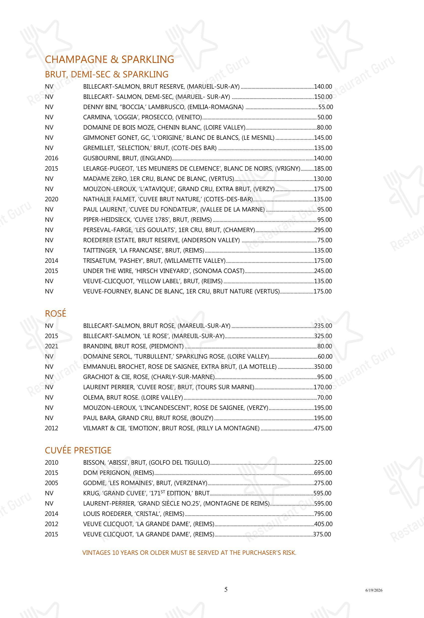 Tony's в Хьюстоне - Boronia Catering Menu Pack