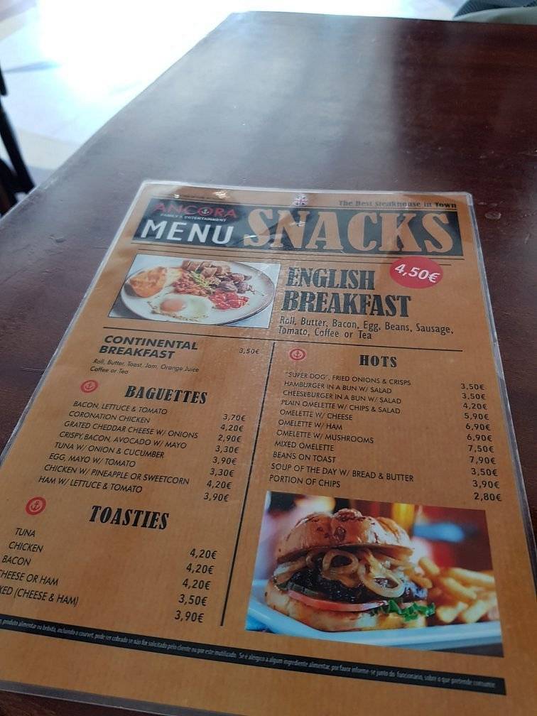 ANGUS Steakhouse меню