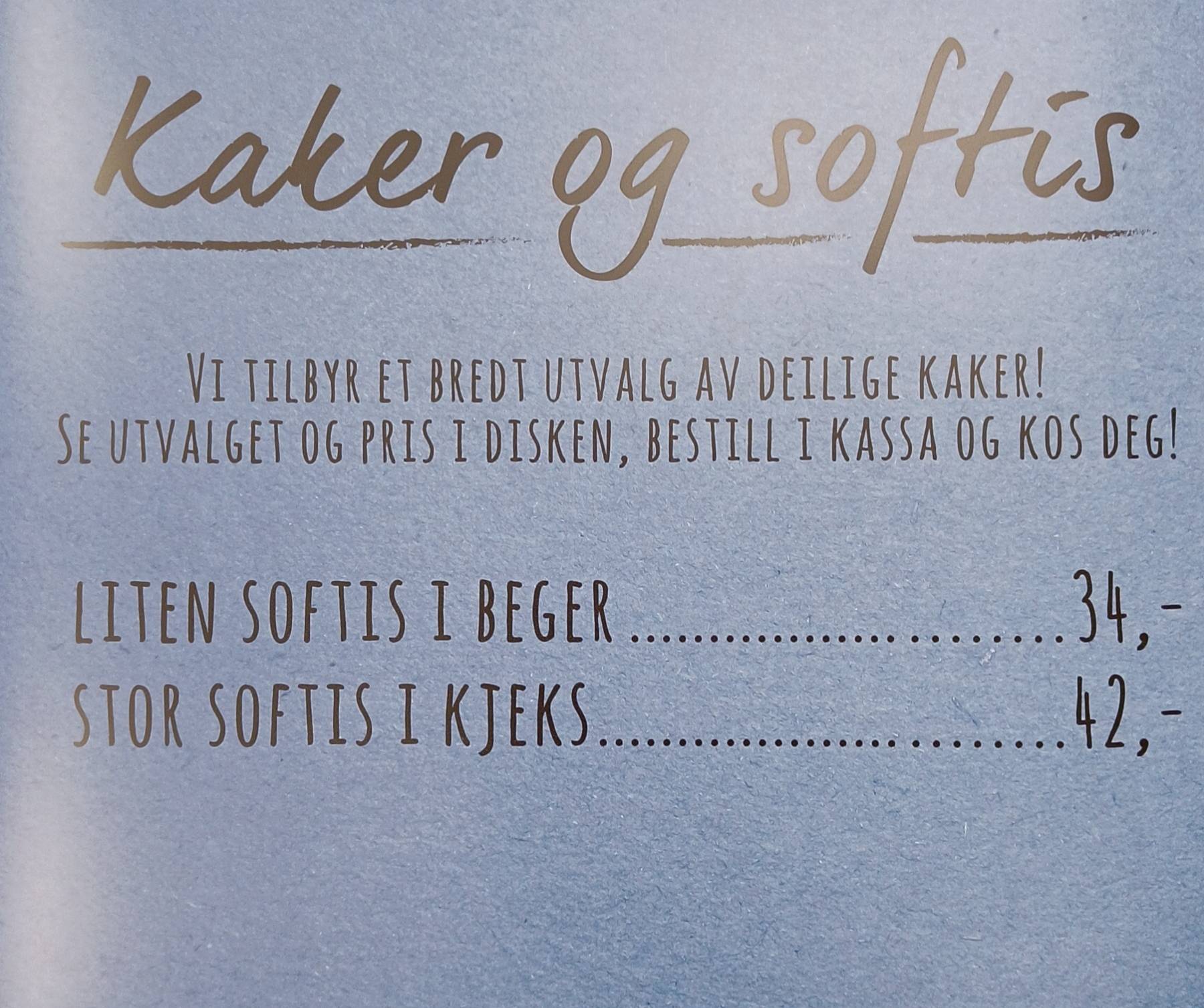 Obs Kafé, Tromsø меню