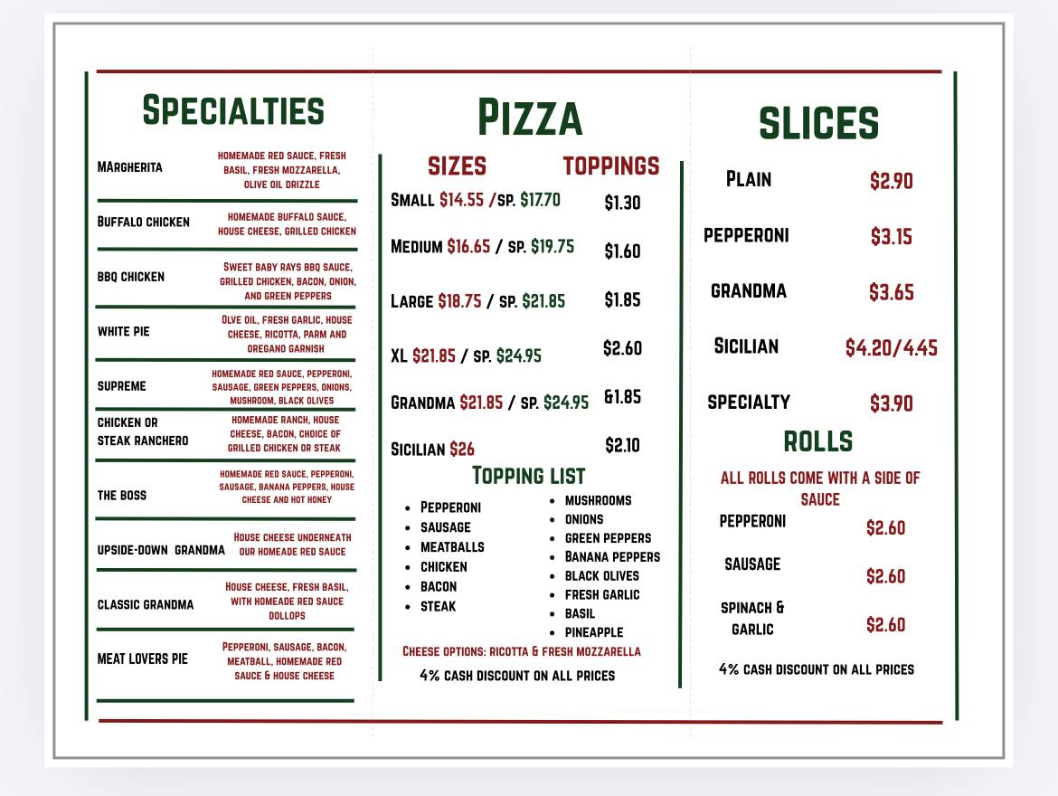 Two Brothers Pizzeria меню