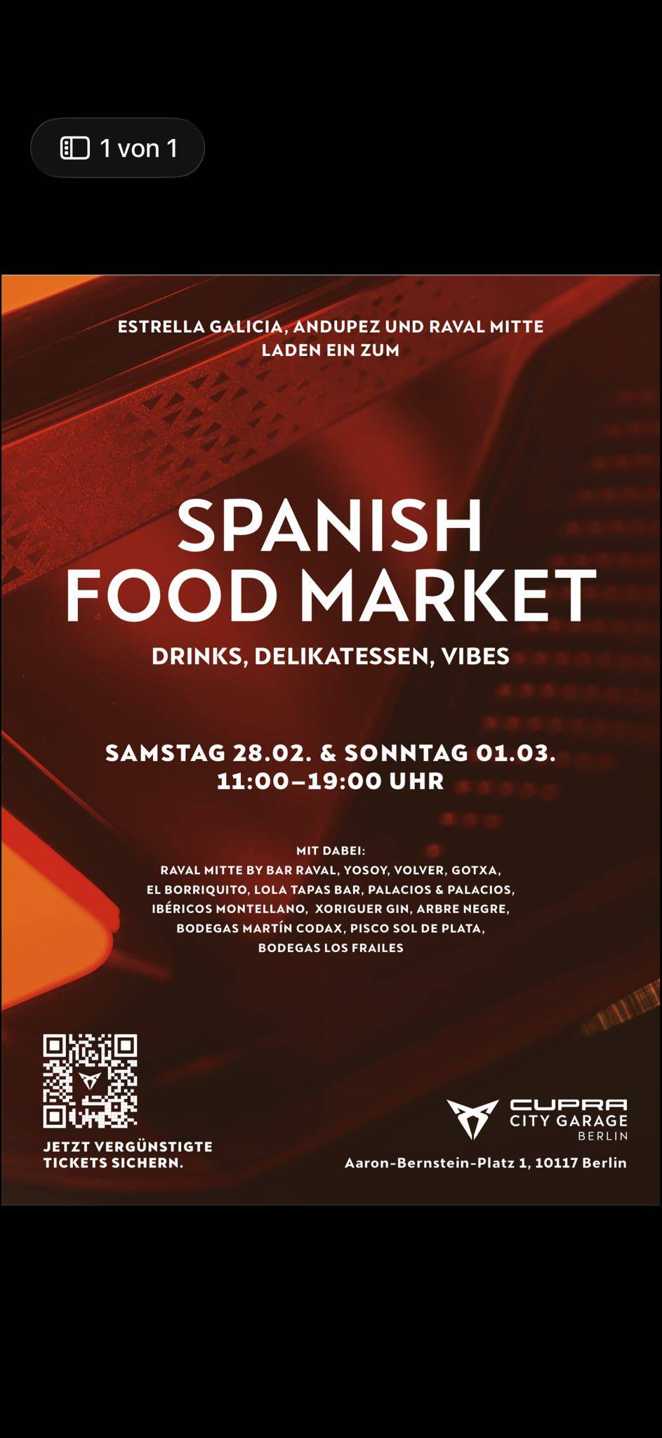 Volver Tapas меню