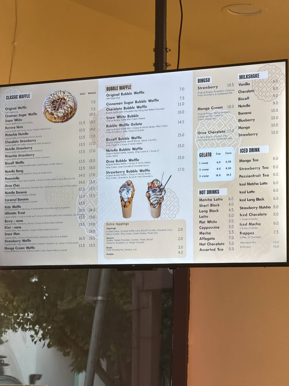 Waffle Tree меню