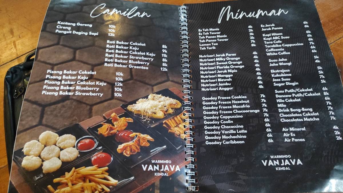 Warmindo Van Java Kendal меню