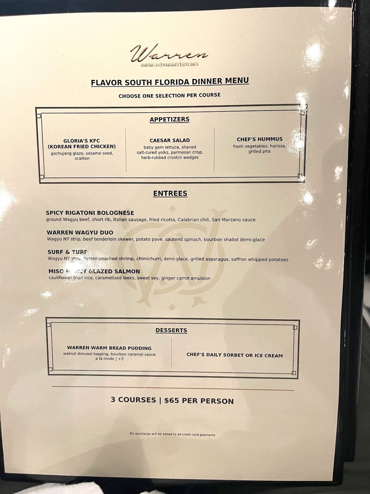 Warren - American.Whiskey.Kitchen меню