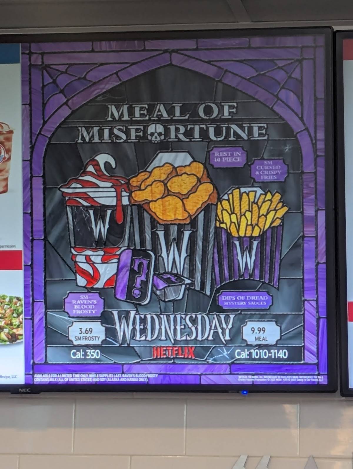 Wendy's меню