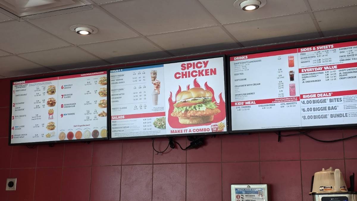 Wendy's меню