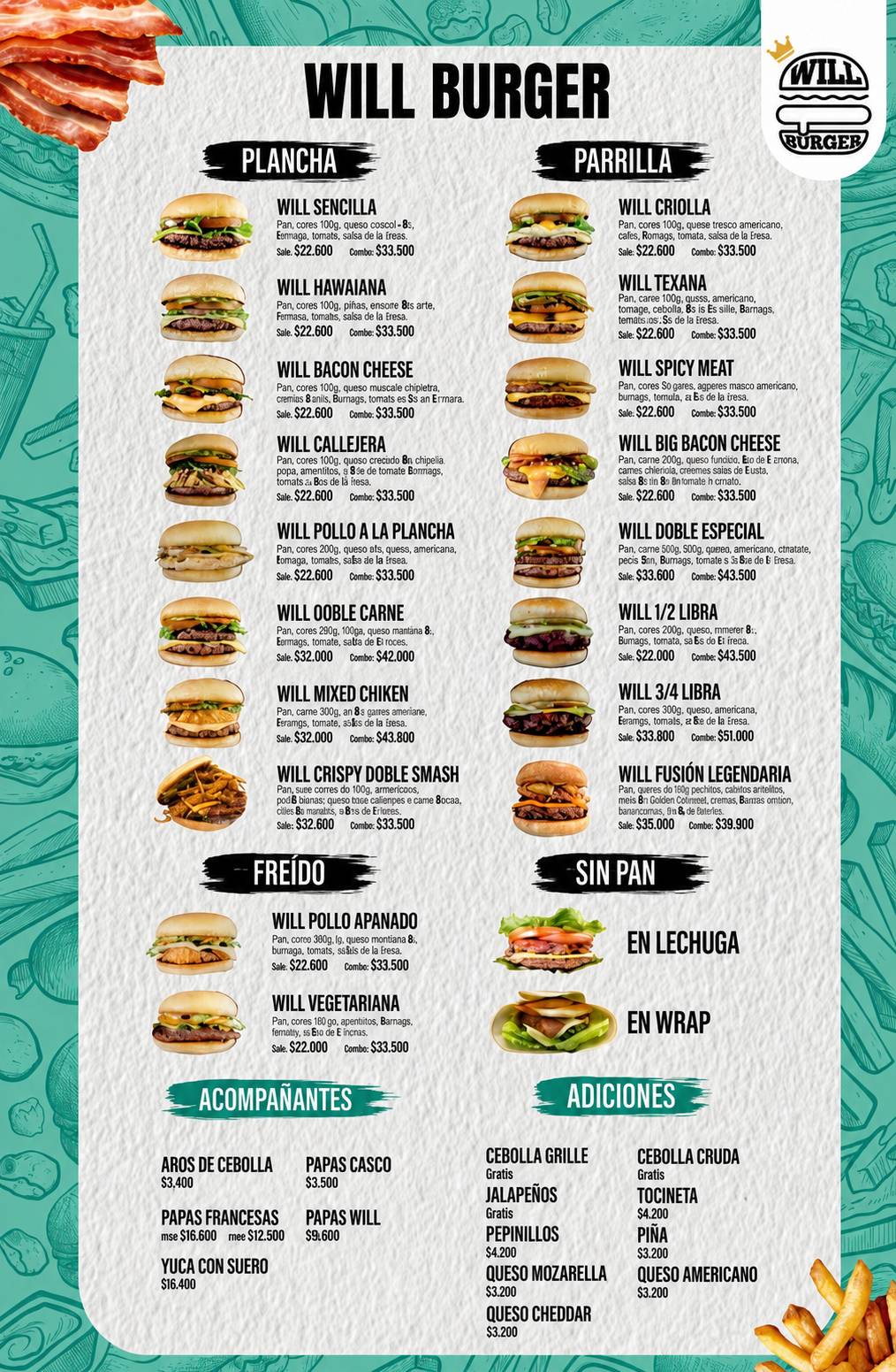 Will Burger меню
