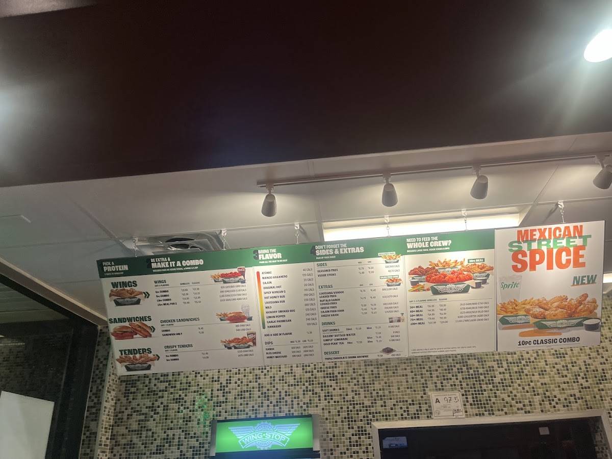 Wingstop меню