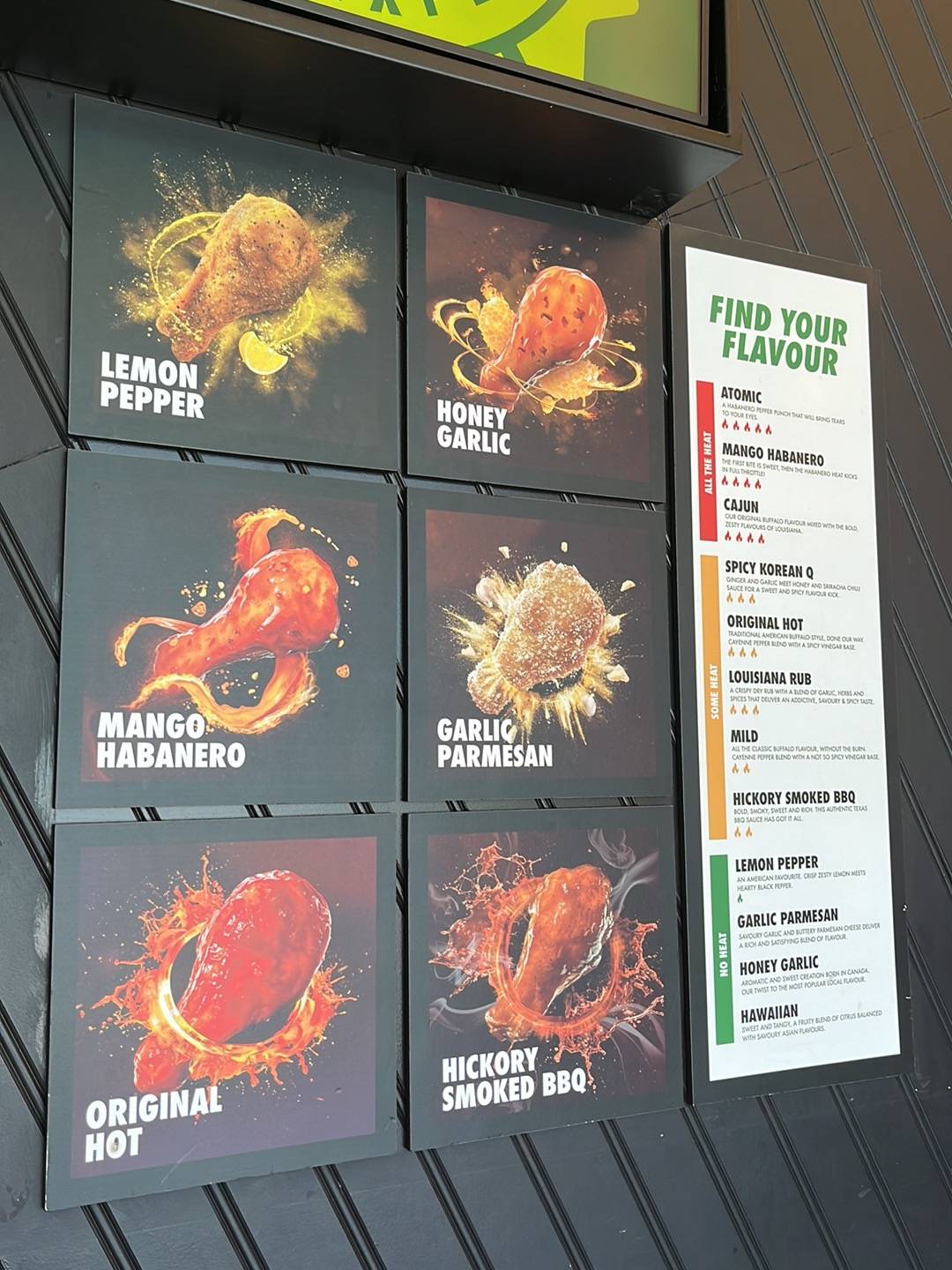 Wingstop меню