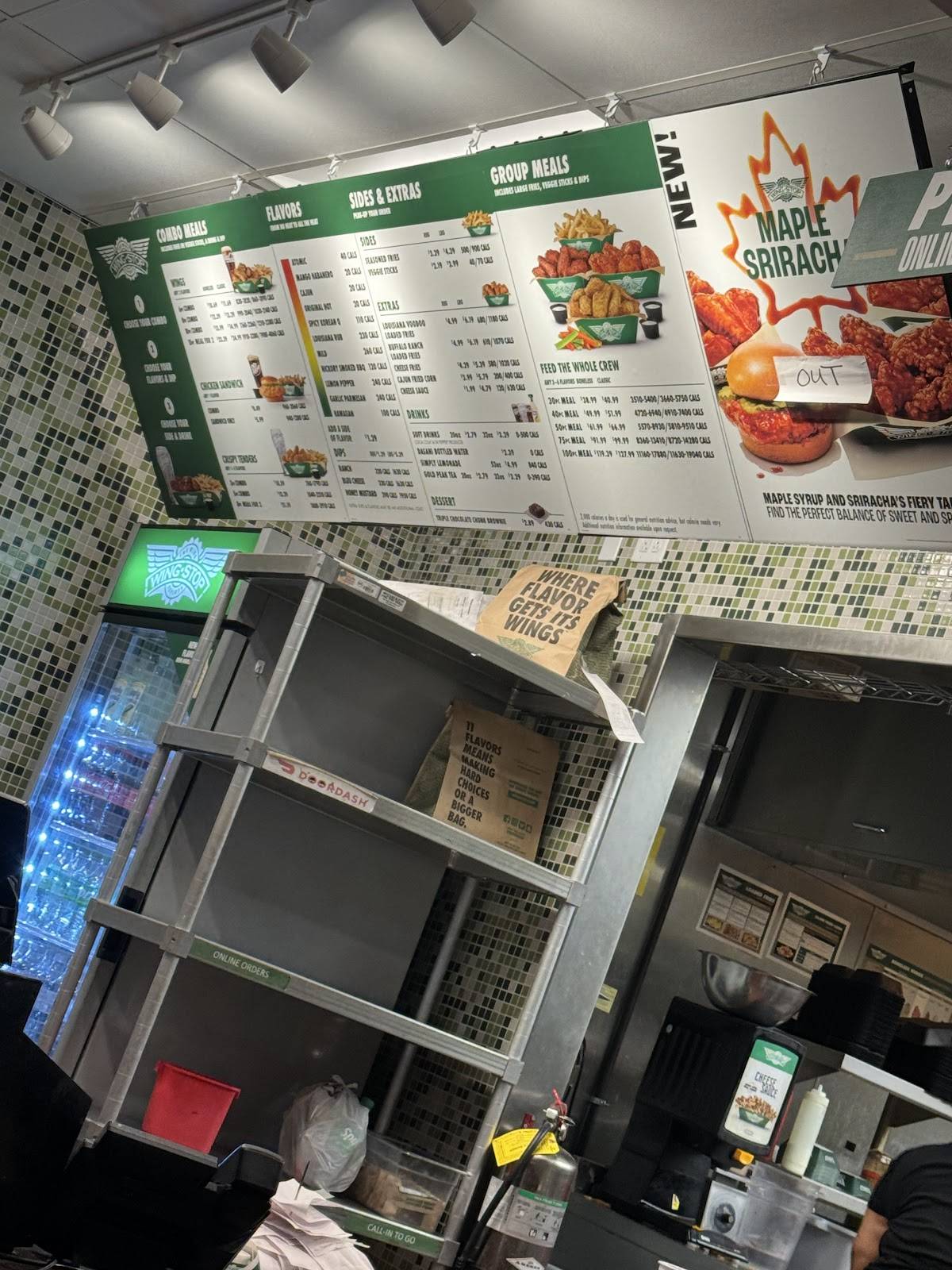 Wingstop меню