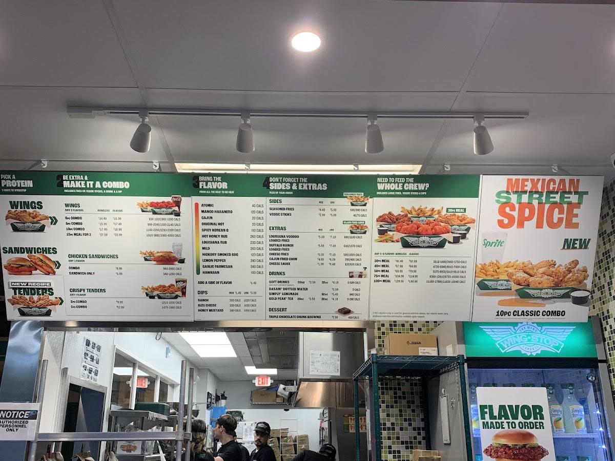 Wingstop меню