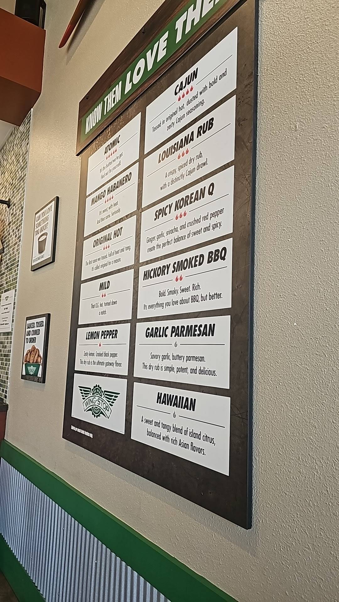 Wingstop меню