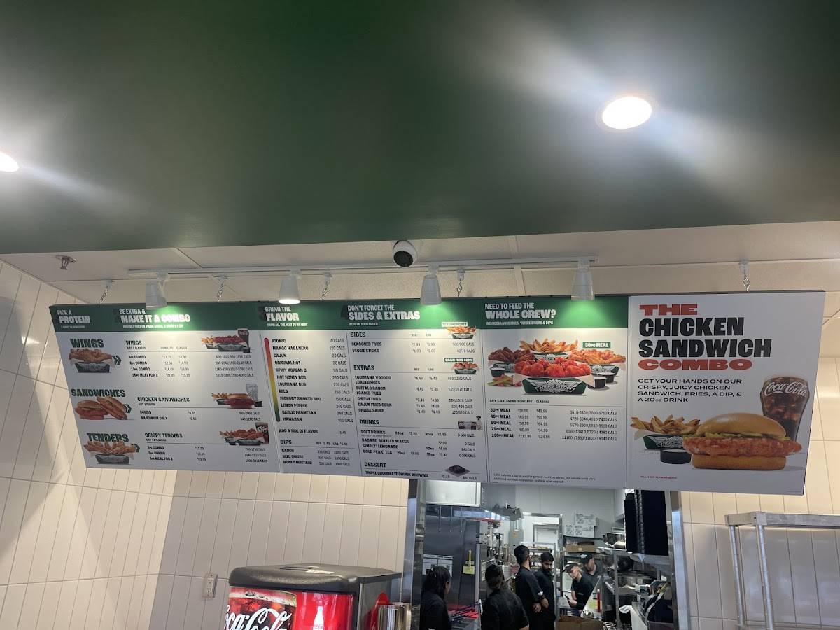 Wingstop меню