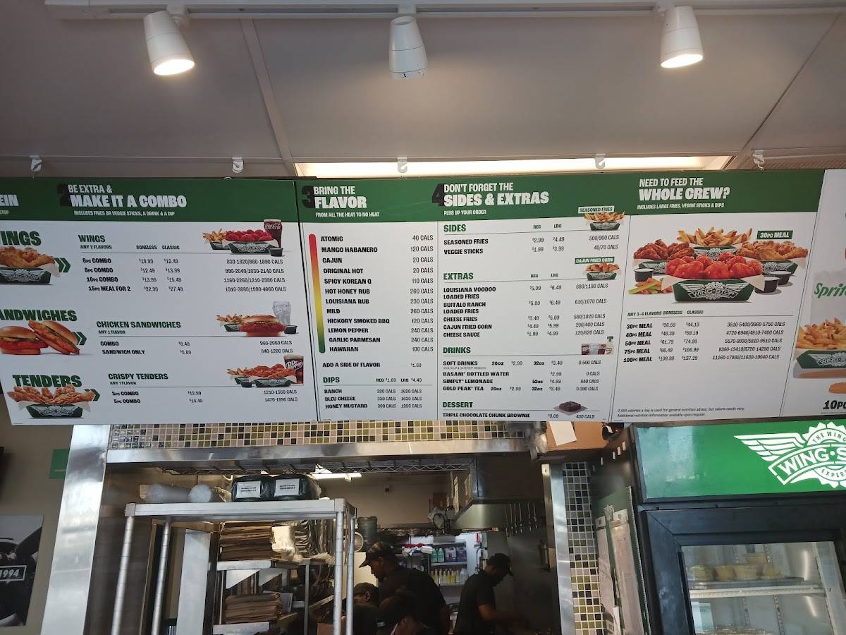 Wingstop меню