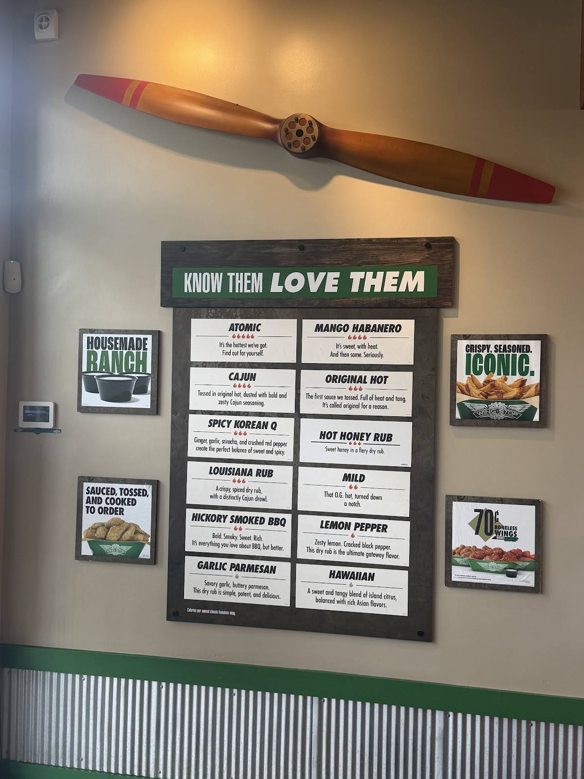 Wingstop меню