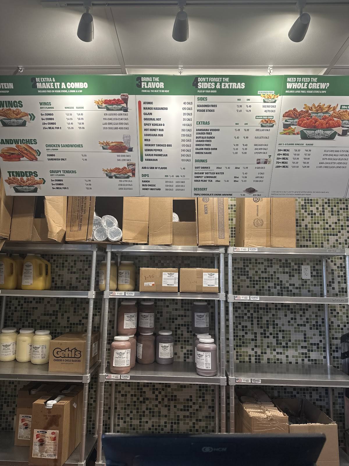 Wingstop меню