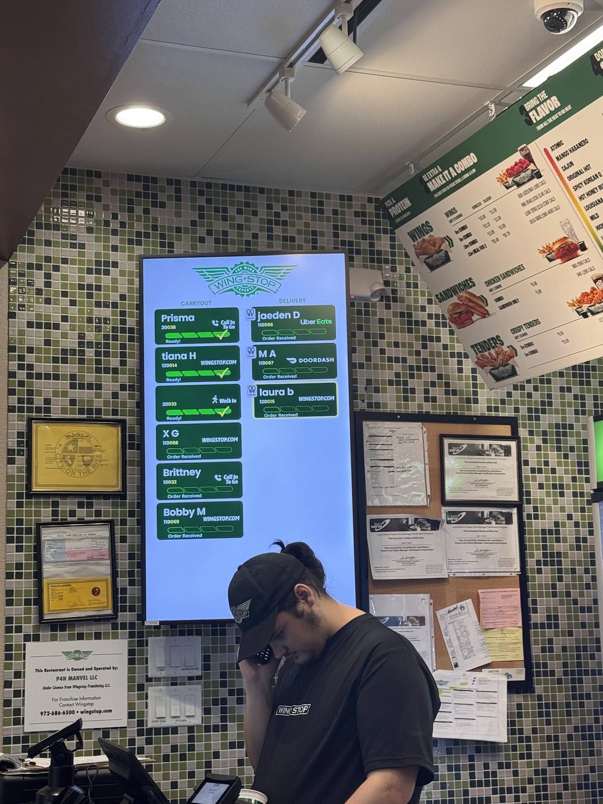 Wingstop меню
