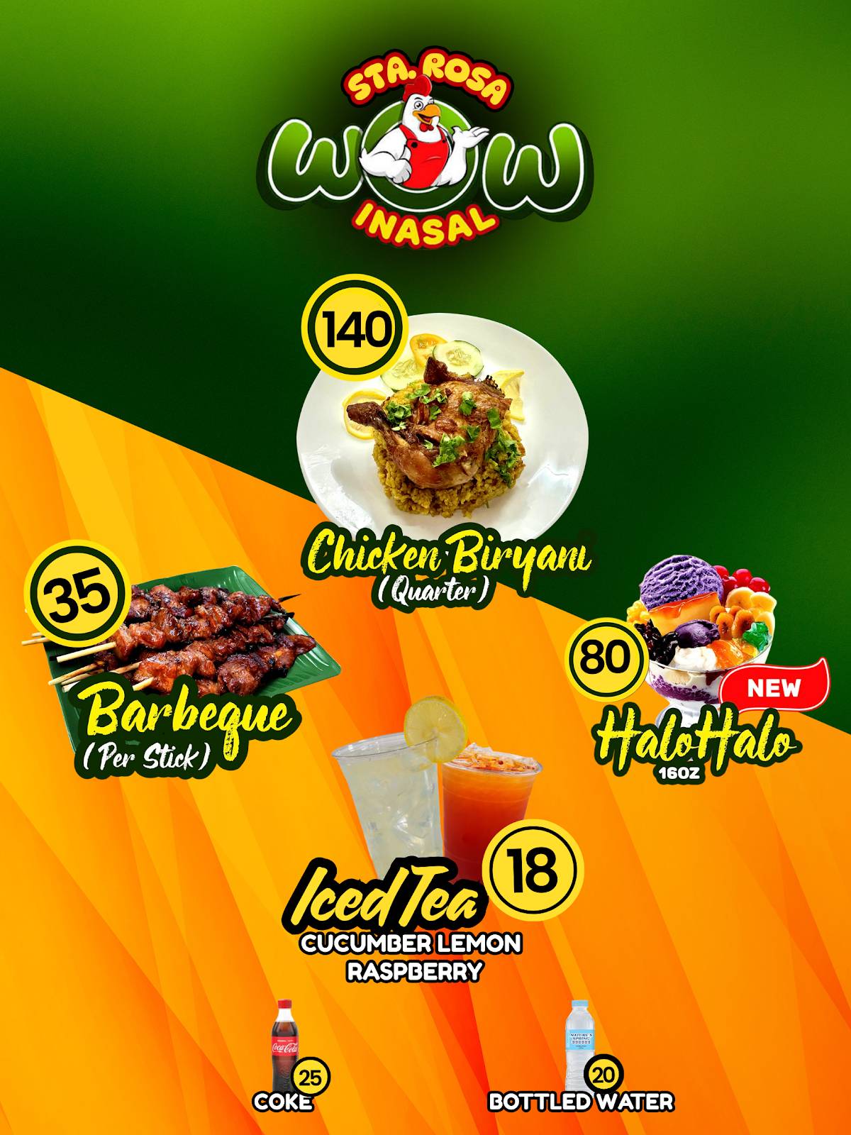 Wow Inasal Santa Rosa меню