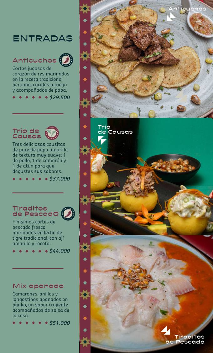 Restaurante Sebiche меню